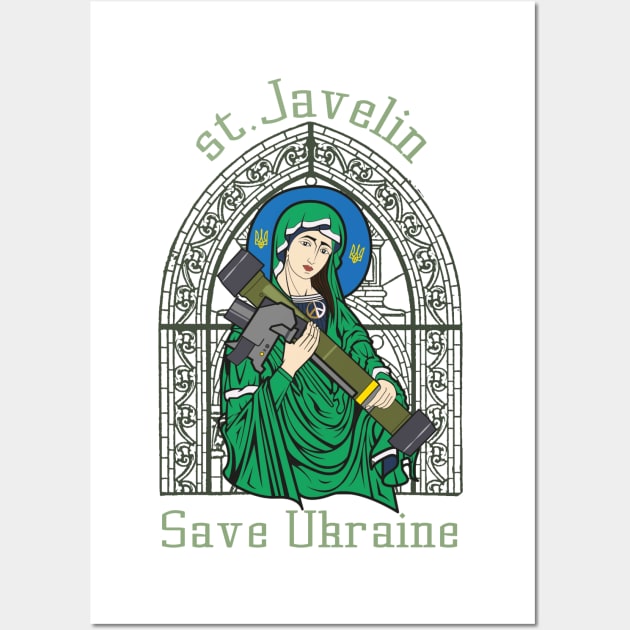 Saint Javelin protect Ukraine Wall Art by Myartstor 